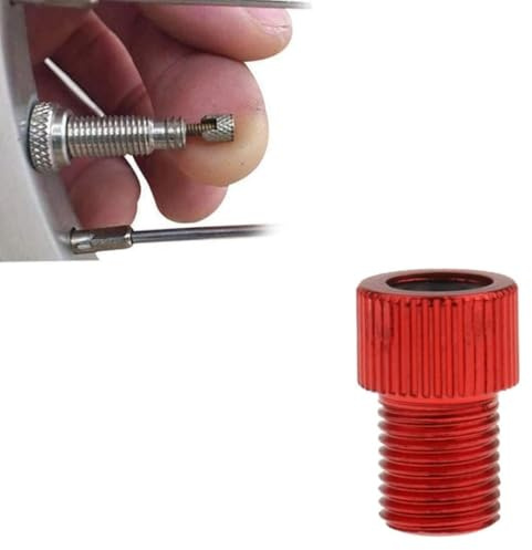 AUTOZOCO Adaptador de Válvula Presta a Schrader para Bicicleta - Conversor de Aluminio, 1 Unidad, Rojo