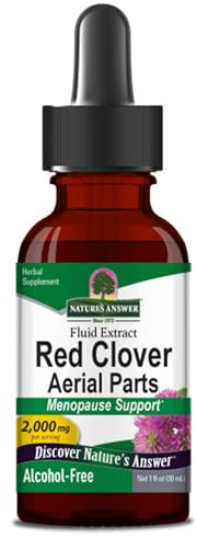 Nature's Answer, Red Clover, 2000mg, 30ml, Probado en Laboratorio, Sin Gluten, Sin Soja, Vegetariano