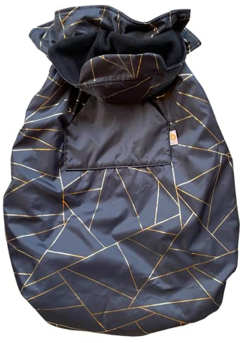 Bundle Bean Babywearing: Wasserfester Wetterschutz für Tragetuch und Babytrage - Gold geometrisch