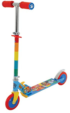 Lizenz Paw Patrol 2-Rad-Scooter für Kinder ab 3 Jahren mit höhenverstellbarer Lenkung, zusammenklappbar für einfachen Transport
