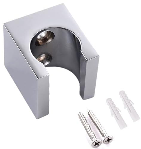 soporte alcachofa ducha Plateado Soporte para Cabezal de Ducha Soporte Ducha para Montaje en Pared con Tornillos duchas de baño Aleación de zinc compatible con la mayoría de las duchas.
