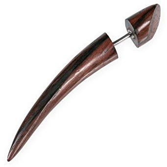 Fly Style 1 Paar Fake Taper Expander - Ohrring aus Horn, Knochen oder Holz