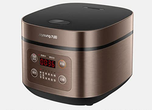 NIBHZ Olla arrocera al Vapor 4L Multi Olla Antiadherente Mini arrocera Avena Mantener Caliente Pantalla LED, Metal,brown-4L