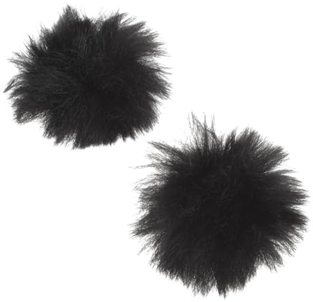 ibasenice 2Pcs Plush Mic Covers for Microphone Protection, Replacement Windproof Covers Made of Soft Plush Material, for Office and Bar Use, Protecting against Moisture and Dirt