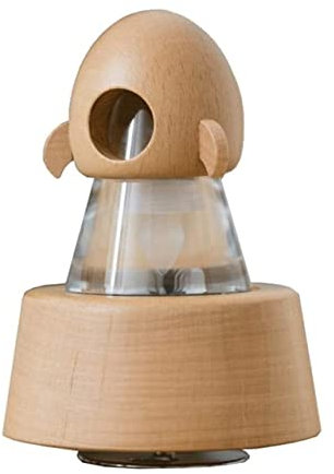 REEKOS Spieluhren Spieluhr Musikdose Kristallkugel-Spieluhr-hölzerne Rotierende Spieluhr Mit LED-Induktionslicht Für Mädchen-Geburtstags-Weihnachten Musikspieldose Spieldose