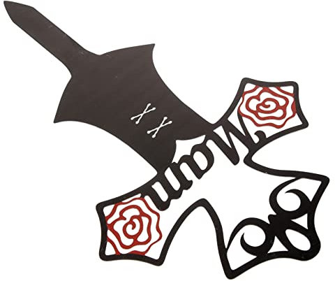 BESPORTBLE Croix Mémoriale Métal Pour Cimetière Pieu De Jardin Décoratif Souvenir Pour Honorer Les Défunts Pour Rendre à Votre Maman Décoration De Tombe Élégante Et Touchante
