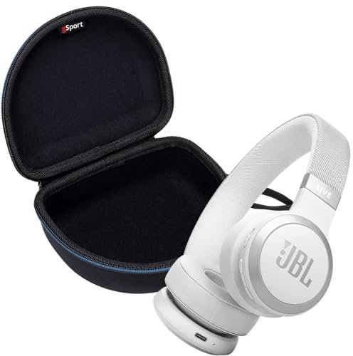 JBL Live 670NC - Cuffie wireless on ear con cancellazione del rumore, con custodia in EVA gSport (bianco)