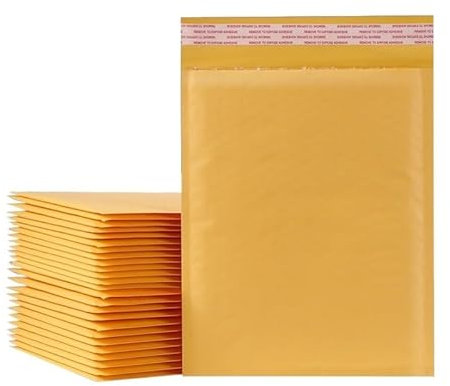 LuftpolsterumschläGe 50PCS/15 Kraft Blase Umschläge Papier Verpackung Taschen Gepolsterte Mailer Versand Paket blase Umschlag Kurier Lagerung Taschen Versandtaschen Luftpolster(Color:140x160mm-Yellow)