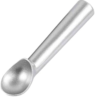 XQMMGO Porzionatore di gelato, Porzionatore di cucchiaio di ghiaccio in alluminio, Cucchiaio di gelato, Tagliamelone, Frutta, Purea di patate, Gelato (argento)