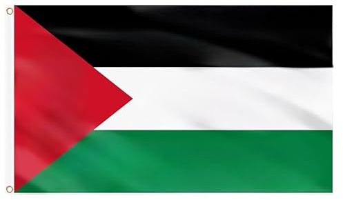 eBoutik - Grand drapeau de la Palestine à double couture, 1,5 m x 9,1 cm, œillets en laiton - Décoration intérieure ou extérieure - Coloré et durable
