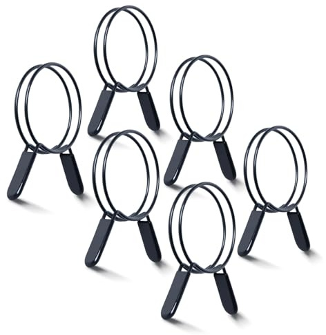 POWERTEC 4 Inch Double Loop Hose Clamps for Dust Collection Hose and Dryer Vent Hose, Quick Release Spring Clamps for Dust Collector and Dust Collection Fittings, 6 Pack (70195-P3)