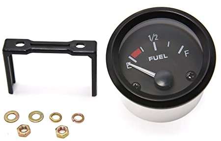Unidad de envío del indicador del flotador del tanque de combustible Medidor de nivel de combustible Universal de 52mm, medidor de vehículo for coche con Sensor de flotador de combustible, luz LED bla