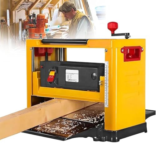 2000W Benchtop Planer, Electric Multifunctional Desktop Woodworking Planer, 13 Inch Wood Planer 800 RPM/min, with Copper Motor 6-160mmH 1-3mmT Multifunctional Thickness Planer for Wood Cutting Tools