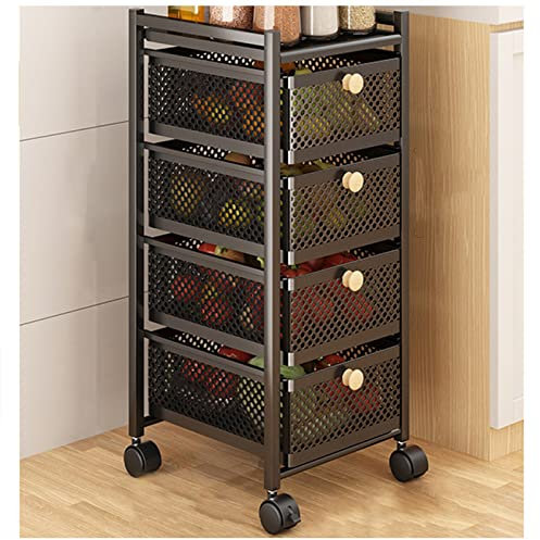 Meuble sous évier avec étagère de rangement coulissante pour cuisine et salle de bain, solution de rangement multi-usages, noir (32,5 x 35,5 x 80 cm)