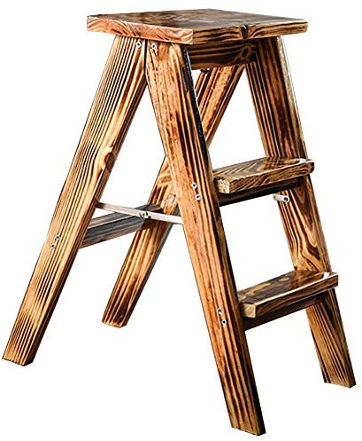 XCHSXYL Escalera de 3 escalones, Escalera Plegable, Taburete de Madera, Taburete para pies, Escalera para Adultos, Banco de Zapatos portátil, Estante para Flores, Cocina Interior y baño