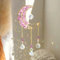 Crystal Suncacher - Prisme de fenêtre intérieure - Cristal de Lune - Attrape-rêves - Pierres de guérison Naturelles - Créateur d'arc-en-Ciel - Décoration extérieure (Violet)