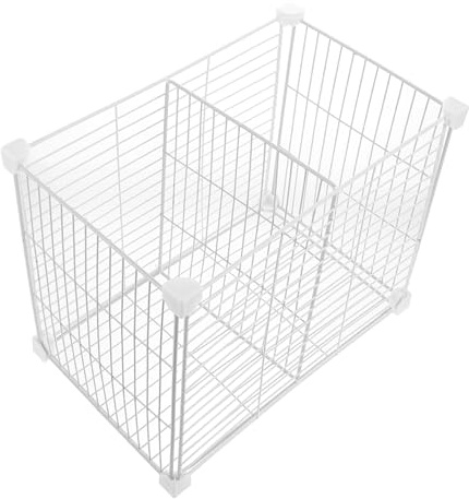 TOPPERFUN Organizzatore And Cestino Inferiore Divisori Regolabili in Ferro Bianco for Conservare Verdure e Frutta per Congelatore in Cucina o Freezer