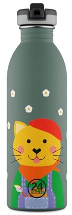 24Bottles Kids - 500 ml children's bottle, 100% leakproof stainless steel bottle for girls and children, BPA-free, ultra-light, eco-friendly