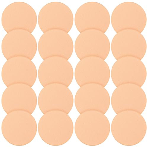 20 Pcs Face Paint Sponge, Makeup Sponges, Round Latex Sponges, Round Makeup Sponge for Foundation Blending, Nude Powder Blender for Liquid Foundations Cream Concealer, Wet and Dry Dual Use