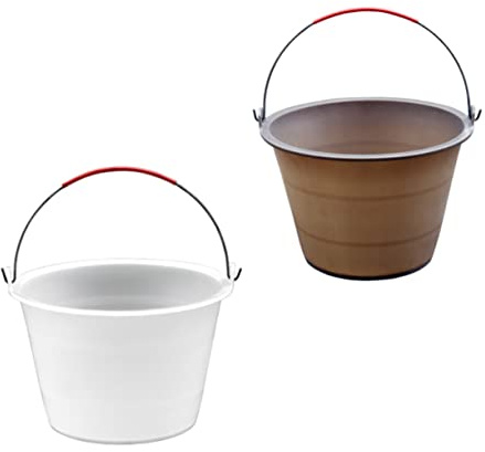 Lurrose 2 Pièces Seau de Stockage Plastique Seau à Ciment Chute pour Chantier Durable et pour Rangement Déchets