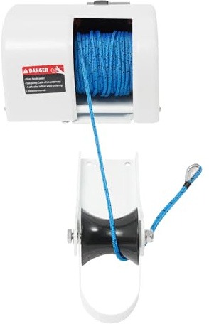 Verricello elettrico da 12 V, 45/25LBS, con telecomando e interruttore automatico, dispositivo di ancoraggio per piccole barche come motoscafi e barche da pesca sotto i 24 ft (45 lbs)