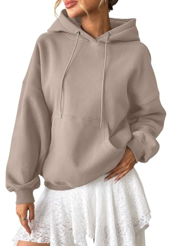 Tomwell Oversized Hoodie Damen Fleece Pullover Kapuzenpullover Sweatshirt | mit Kapuze, Langarm, Herbst, Winter, Casual