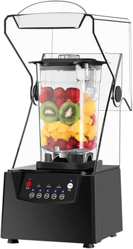 Frullatore Smoothie Maker, Robot da Cucina Commerciale da 2 Litri con Insonorizzazione, Tritaghiaccio A Lama da 17000 Giri/min con Coperchio, Macchina da Cucina A Parete Rotta Silenziosa, P