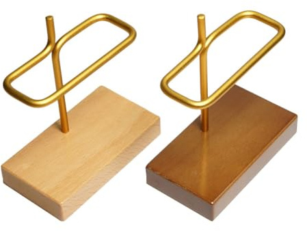 Tidevib Supporto in legno per filtro da caffè, per casa, ufficio, bar, compatibile con filtri di carta, design in noce e alluminio, base 120 x 65 mm, altezza 135 mm
