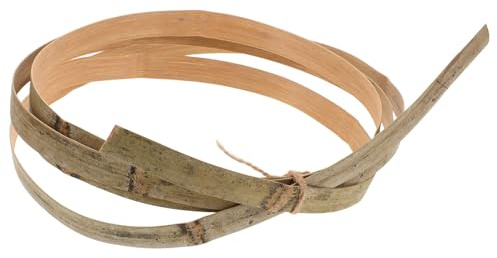 ifundom Handgefertigte Zierleiste aus Natürlichem Bambus mit Glatter Oberfläche Breiter Streifen für Selbstgemacht Korbflechten und Möbelpflege 1 Rolle Flaches Flechtband