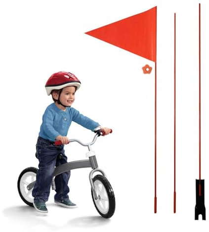 Aufbnach Fahrradfahne Für Kinder, Fahrradwimpel, Fahne Fahrradanhänger, Verstellbarer Fahrradfahnenmast, Höhenverstellbare Sicherheitsflagge, Für Kinder, Erwachsene