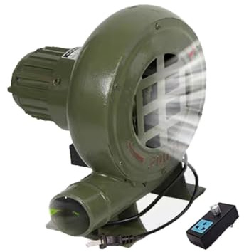 JOUFNING 220V Soffiatore Elettrico per Forgia da Fabbro A velocità Variabile, Soffiatore per Barbecue Elettrico con Governatore, per Campeggio/Picnic/attività(550W)