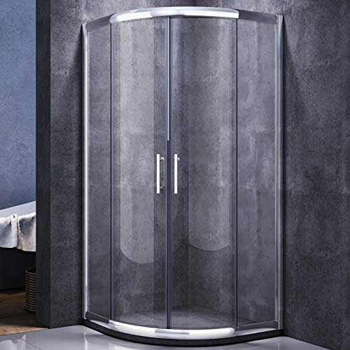 Cabina de ducha redonda ducha 90 x 90 eckeinstieg Mampara de puerta corredera de ducha Cuadrante para cuarto de baño