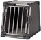 TRIXIE Hunde-Transportbox Aluminium in graphit – S: 48 × 56 × 61 cm, stabile und geräuscharme Hundebox mit abgeschrägten Seiten, Sicherheitsverschluss & rutschfester Liegematte – 39336