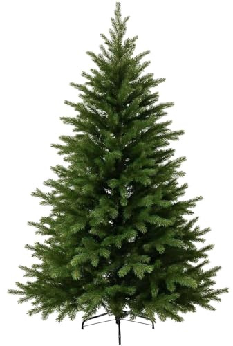 VIVANNO Künstlicher Weihnachtsbaum 180 cm - Premium Nordmanntanne | 100 % PE-Spritzguss Tannenbaum mit 1641 Spitzen, Klapp-System & Ständer – nadelfrei, für Allergiker
