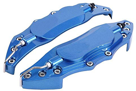 Broco Auto Bremssattel Schutz, 2ST Auto Aluminium Endlose Bremssattel-Schutz-Abdeckung for Radnaben 16in-17in Medium (blau)