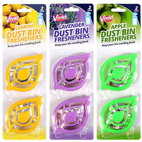 4x Bin Freshener Pods Self Adhesive Pedal Bin Lid (Random Fragrance) Lemon, Apple Or Lavender