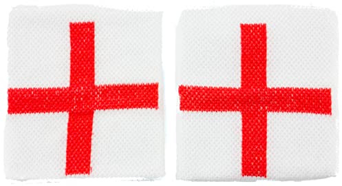 Pair of British England St. George Flag Sweat Wristbands/Headband