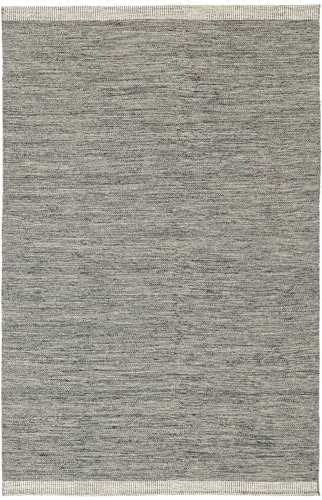 RugVista Serafina, Teppich, Kelim Modern, 300 x 200 cm, Rechteckig, Mittlerer Stapel, Wohnzimmer, Esszimmer, Schlafzimmer, Nur chemische Reinigung, Care & Fair Zertifiziert, Dunkel Grau