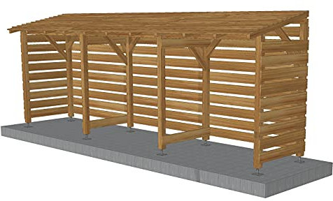 Abri Vélo 6m Jardinatoire Couvert Cl3 Marron