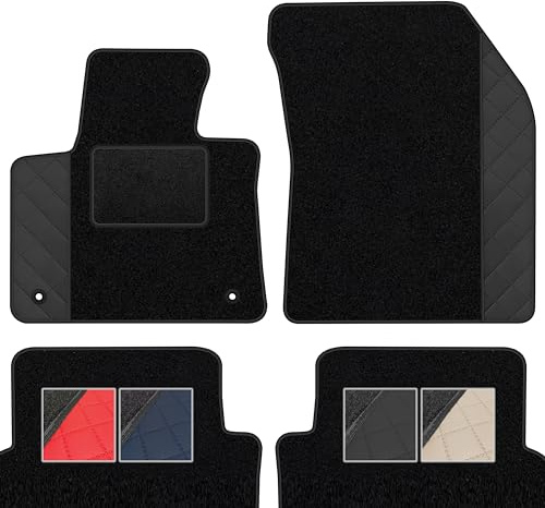 moto-MOLTICO Fußmatten Auto Velours Autoteppiche Schwarz Automatten