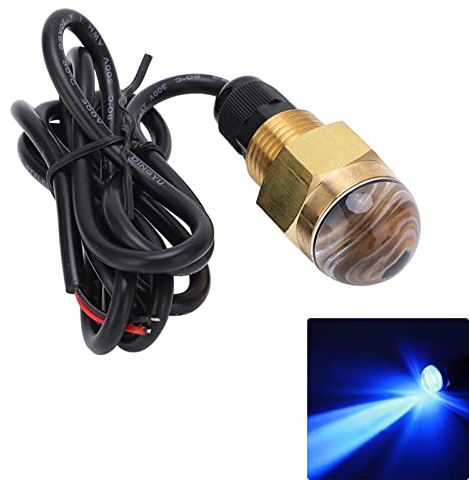 KENANLAN Marine Boat Unterwasserlicht, 12V 12W Boot LED Unterwasser Licht Marine Ablassschraube Licht Messing NPT1/2 Marine Drain Plug Licht Yacht-Zubehör