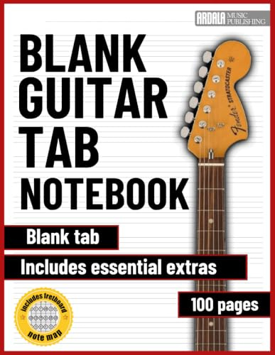 Guitar Tab notebook - blank tablature sheets including chord fingering charts 8.5x11: For beginners and professionals, students and teachers, ... song writing, composition and transcriptions.