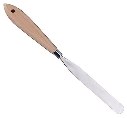 Ciieeo Ölgemälde Spachtel 2 Stück Edelstahl Farbschaber Mit Holzgriff Pigmentschaber Für Professionelle Künstler Und Hobbykünstler Farbmischwerkzeug Für Leinwand Malerei