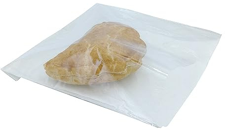 100 x White Film Fronted Bags 8.5 x 8.5 / 215mm x 215mm | Cellophane Transparent Paper Bags Food Display Sandwich Bags Clear Window Snack Bags Sweets Candy Crafts Cakes