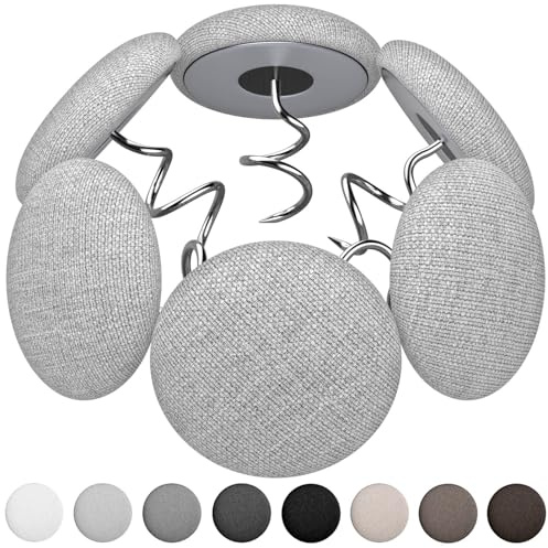 12 Colors Fabric Covered Button Twist Pins Dust Ruffle Pins- for Sofa，Upholstery，Armchair Caddies, Armrest Covers,Bed Skirts, Slipcovers, Headliners (24, Light Gray)