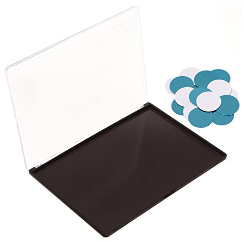 Allwon XL Große leere magnetische transparente Plastik Lidschatten Make-up Palette mit 20Pcs klebende leere Palette Metall Aufkleber für Lidschatten Lippenstift Blush Pulver