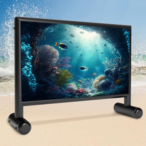 Heipigo Inflatable Projector Screen 16FT, Upgraded PVC Movie Screen with Air Blower, Outdoor Airtight Design - Not Require Continuous Inflation for Home Cinema Nights Backyard Garden Party