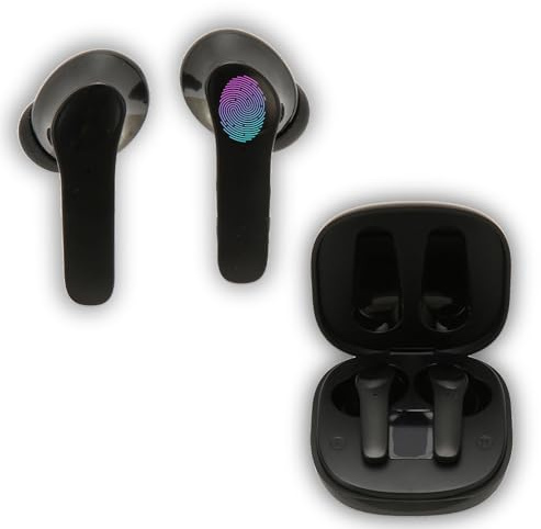Yunir B11 Bluetooth 5.3 Wireless Earbuds, 4H Playtime IPX5 Sweatproof Headphones, Comfort Fit Secure Ear Grip for Gym Running Travel, Includes 74-Language Translation Support, Black