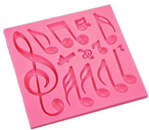Large Multi Musical Music Musician Notes Silicone Mould Suitable for Making Cake Fondant Jewellery Candy Soap Wax Jelly Chocolate and More