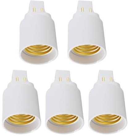 tuwiwol 5 unids/set transforma la configuración de iluminación con adaptadores de enchufe E27 y G24 Base de lámpara ABS, G24-E27 cuatro agujas